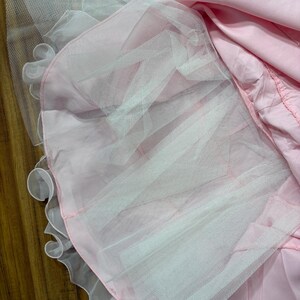 1980s Vintage Ballet Pink Chiffon Ruffle Dress image 16