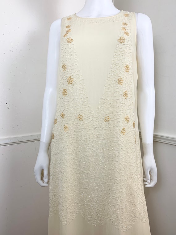 Small 1990's Vintage Beaded Gatsby Dress by April… - image 3