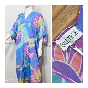 One Size Fits Many 1980s Vintage Under Sea Print Caftan by Bill Tice