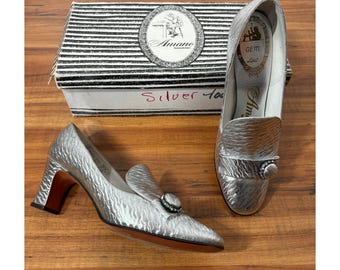 1960er Vintage Silberne Mod Heels von Amano