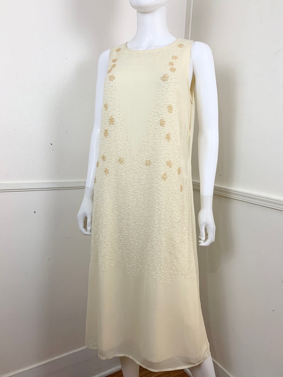 Small 1990's Vintage Beaded Gatsby Dress by April… - image 2