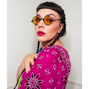 1930s Vintage Faux Tortoiseshell Round Sunglasses