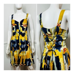 Medium 1990s Vintage Watercolor Floral Romper by ICI