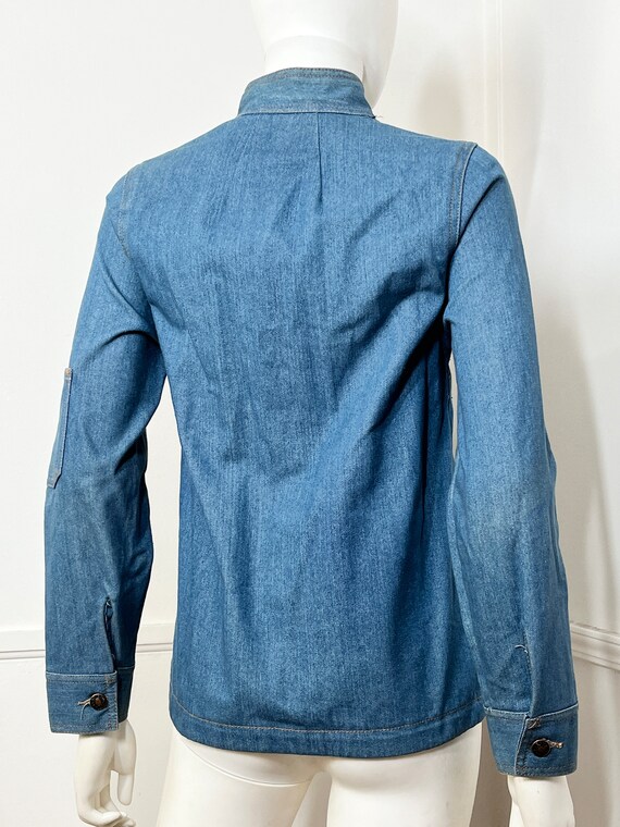 Small 1970s Vintage Cotton Denim Jacket by The Jean Machine Made in Hong Kong View 6