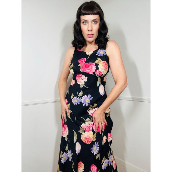 white christmas dresses 1930's Blush Pink Satin Bias-Cut Gown with Floral Accent – THE WAY WE WORE
