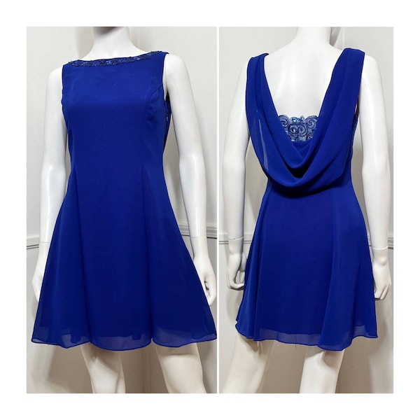 Cobalt Blue One-Sleeve Cutout Short Cocktail Dress main image 1