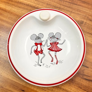 1970&#39;s Vintage Porcelain Childrens Warming Bowl by Waechtersbach - West Germany