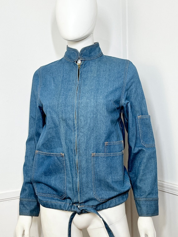 Small 1970s Vintage Cotton Denim Jacket by The Jean Machine Made in Hong Kong View 2