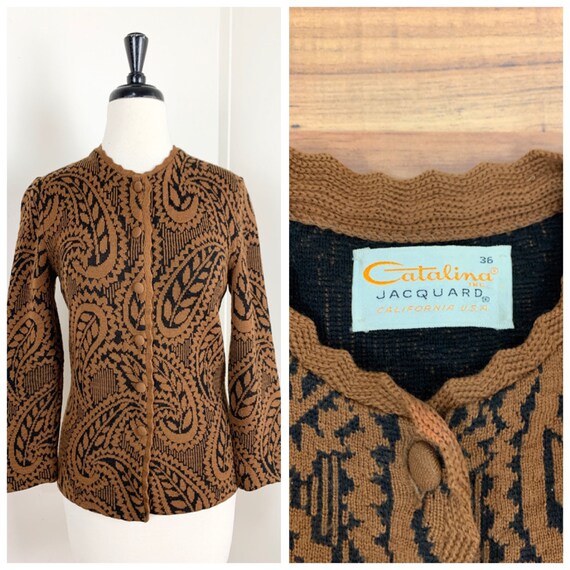 1960's Vintage Coffee Brown and Black Catalina Jac
