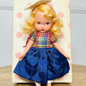 1940s Vintage 109 Little Betty Blue Nancy Ann BISQUE Storybook Doll with Box