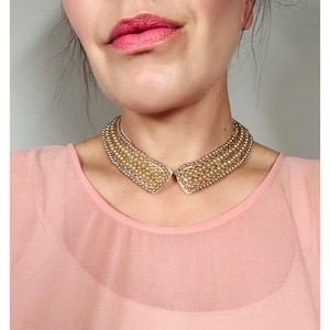1950s Vintage Faux Pearl Collar