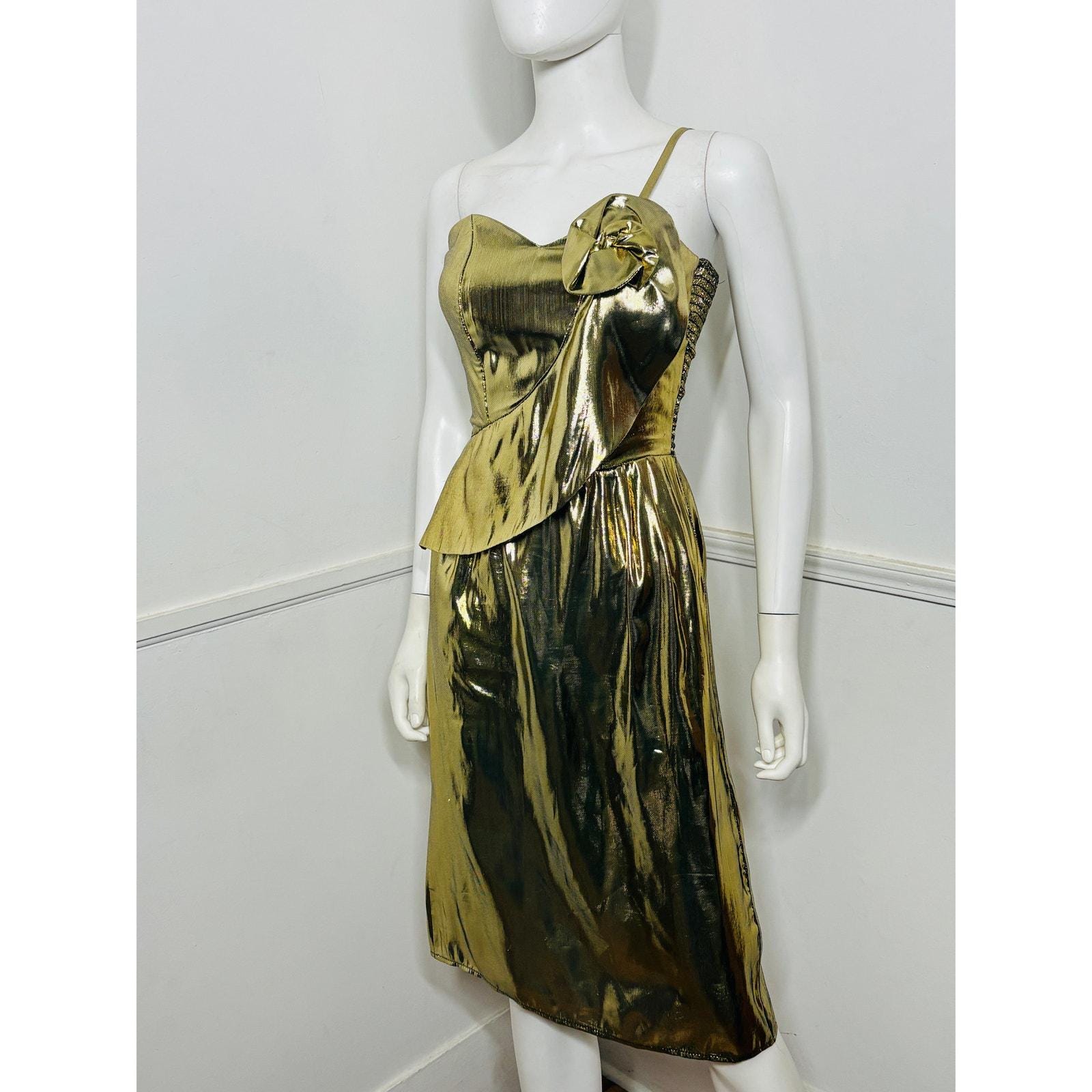 Gold Lame Disco Dress