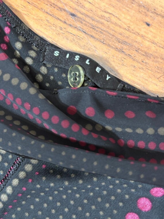 Small to Medium Y2K Vintage Black Dot Print Scarf Neck Mini Dress by Sisley  - Etsy Israel