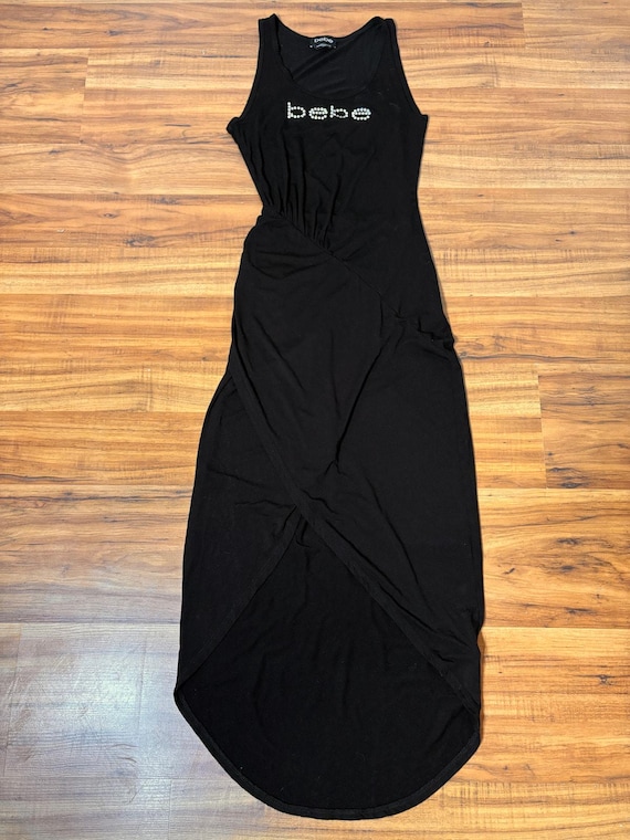 bebe black bodycon dress Open Back Bandage Short Dress