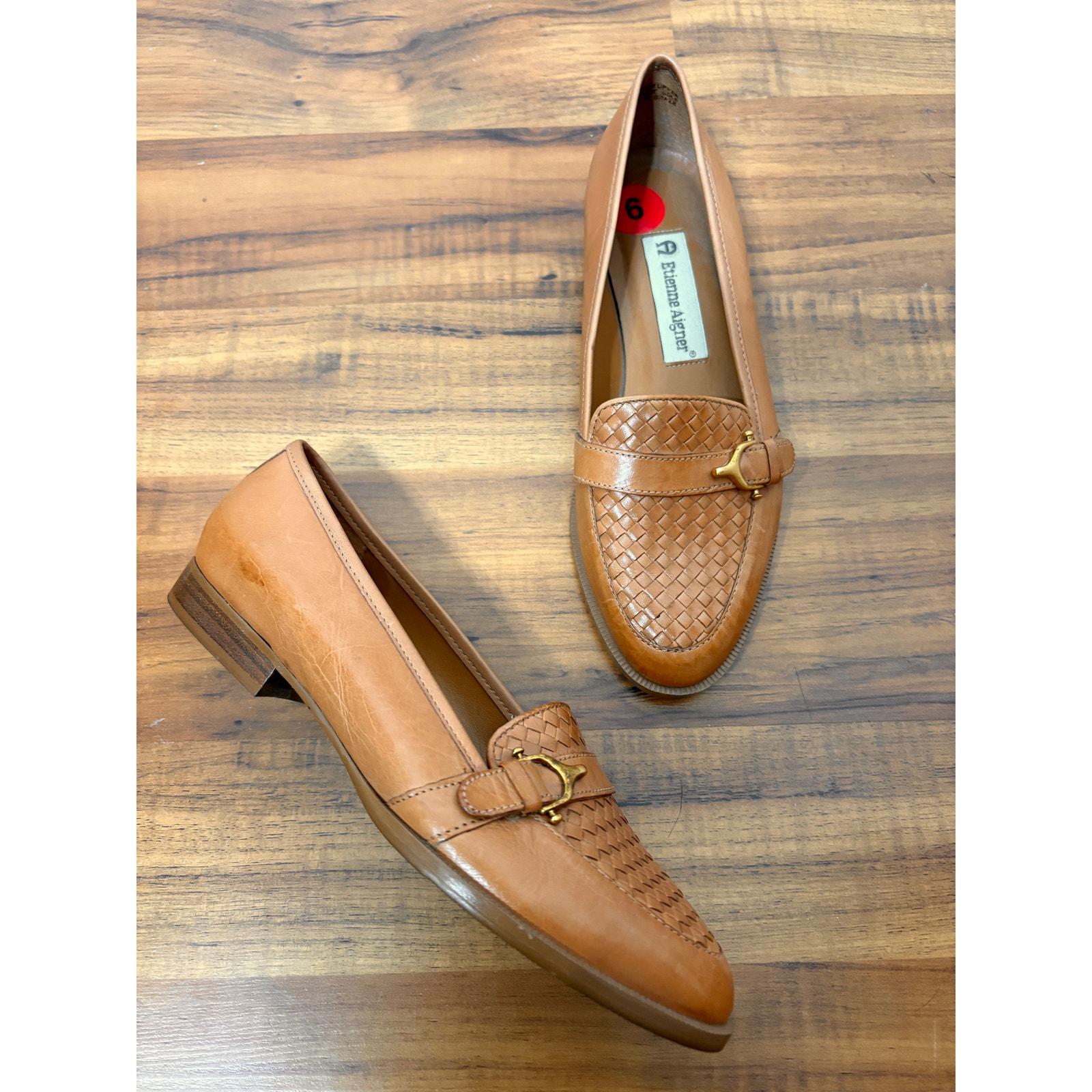 1980s Vintage Leather Loafers by Etienne Aigner - Etsy