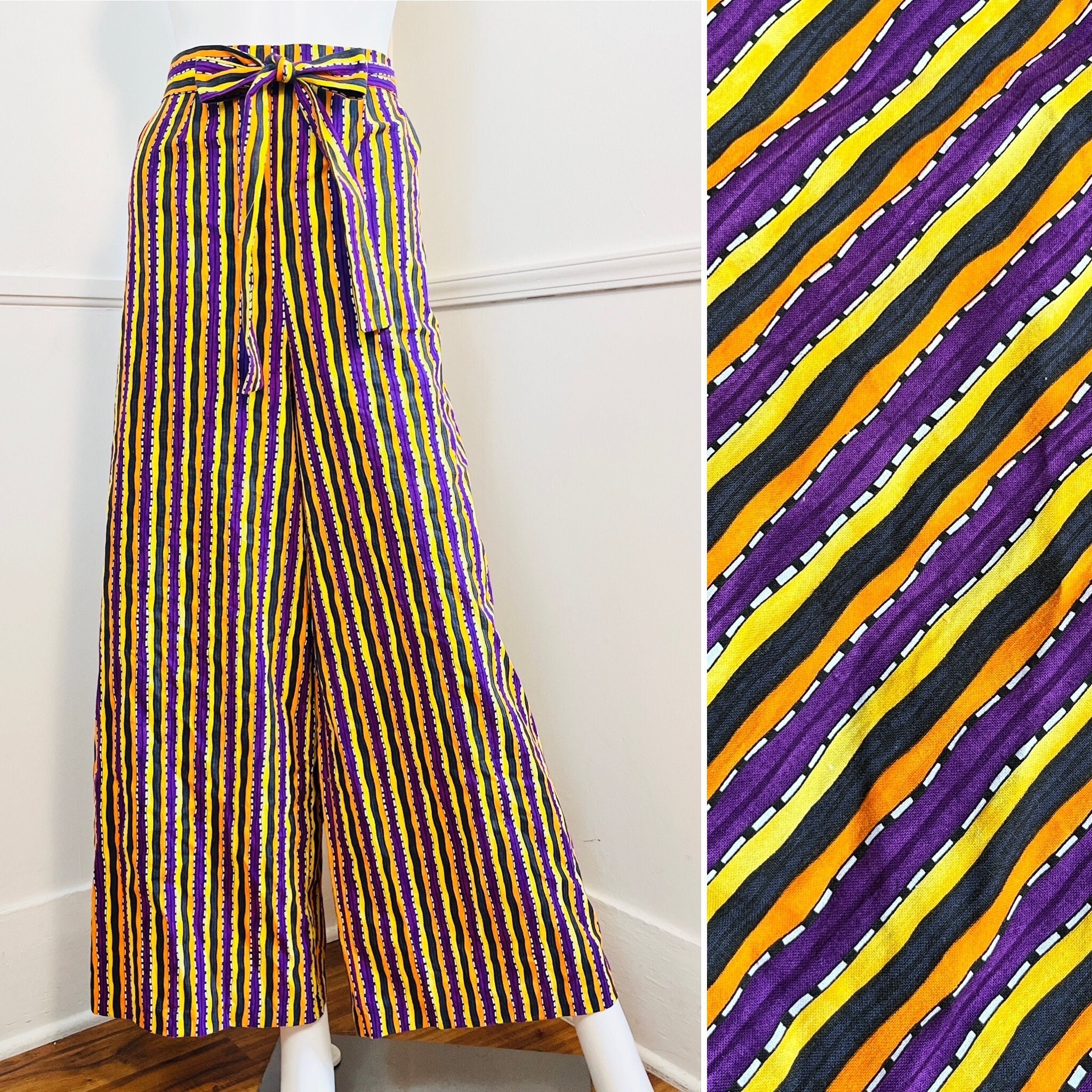 Striped Palazzo Pants Etsy Ireland