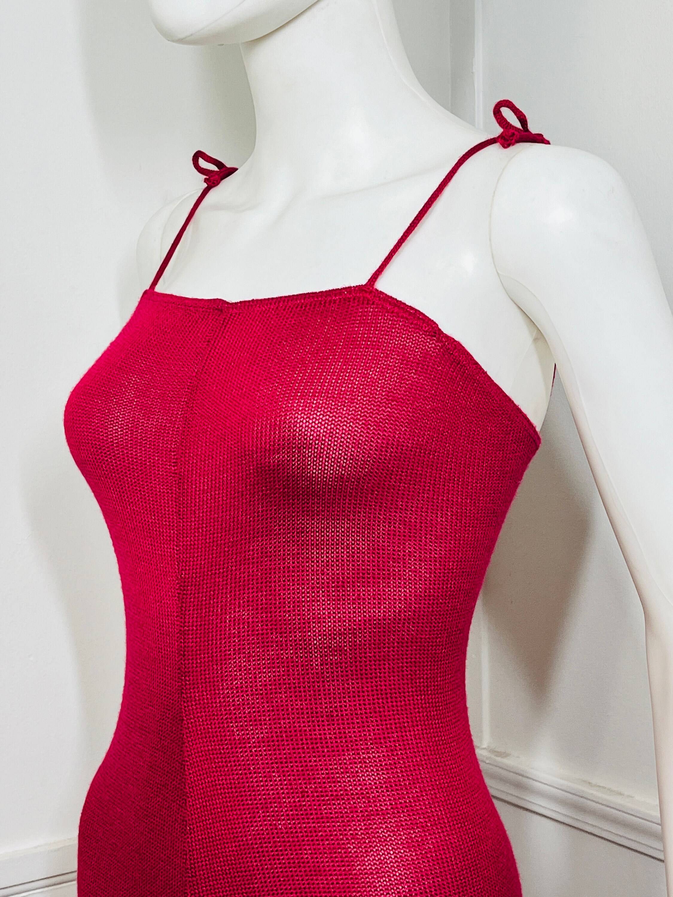 Small 1980s Vintage Raspberry Knit Unitard Dancewear by Dance Centre - Etsy