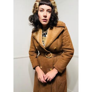 Medium 1960s Vintage Shearling Coat by Abercrombie & Fitch