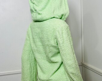 Small 1960s Vintage Mint Green Terrycloth Hoodie and Shorts Set - Etsy