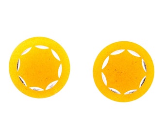 Mod Sun Disc Yellow 60s Earrings