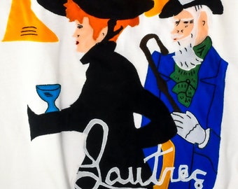 Lautrec 3D Hand Felted Painting Deadstock Vintage Sweatshirt