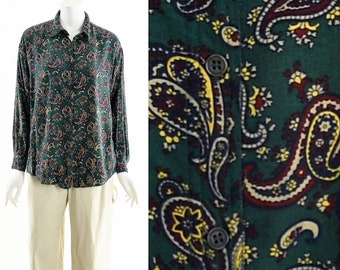 Evergreen Paisley Button Down