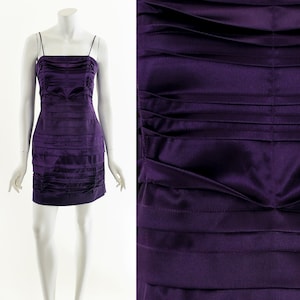Purple Pleated Mini Dress,Y2K Pleated Princess Dress,Vintage Late 90s Club Dress,Clubkid Dress,Purple Mini Dress,Sexy Ruched Dress,Strappy