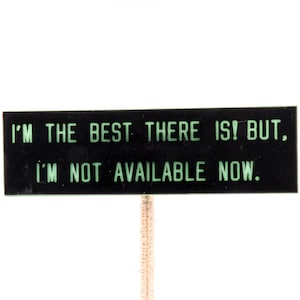 Green + Black &quot;I&#39;m the Best&quot; Pin Brooch
