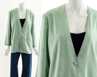 Seafoam Green Blazer Jacket