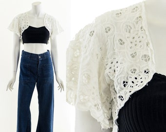 Bolero de encaje estilo bohemio Battenberg