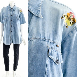 Devil on My Shoulder Chambray Button Down