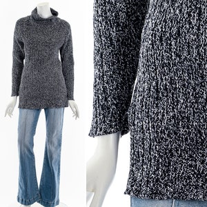 Gray Melange Turtleneck Sweater