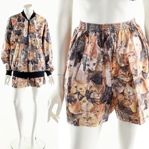 Vintage Cat Shorts Etsy