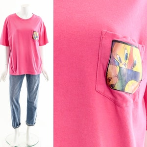 Holographic Tweety Bird Tshirt 90s
