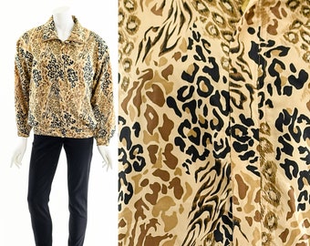 leopard cheetah print silk bomber jacket, 90s bomber jacket