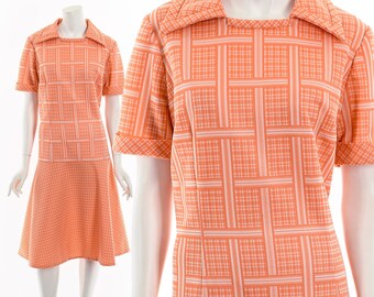 Peachy Plaid Gogo Dress