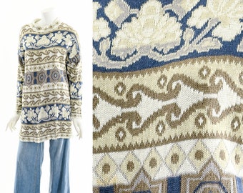 Autumnal Floral Tunic Sweater