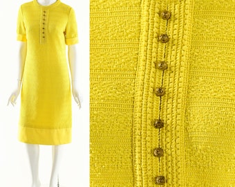 Vibrant Yellow Knit Sweater 60s