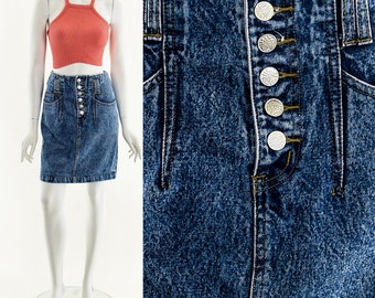 Acid Wash Pencil Skirt,80s Denim Skirt,Vintage Jean Skirt,High Waist Skirt,Blue Mini Skirt,80s Iconic Skirt,Sexy Denim Skirt,Pencil Skirt