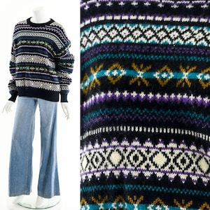 80s Shetland Sweater - Etsy