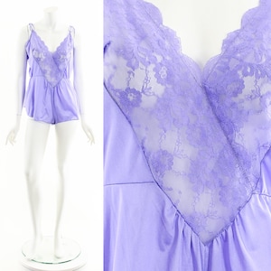 Purple Lace Bodysuit Romper Onesie