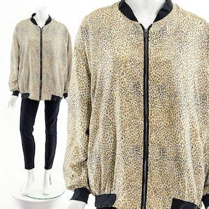 Leopard Cheetah Silk Bomber Jacket