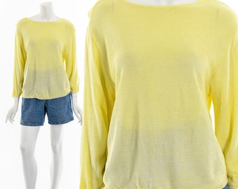 Lemon Yellow Light Weight Breathable Sweater 90s