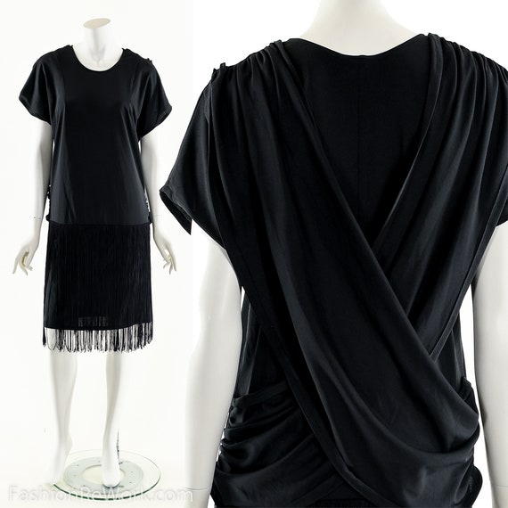 Black Fringe Dress,1920s Dress,20s Inspired Dress,