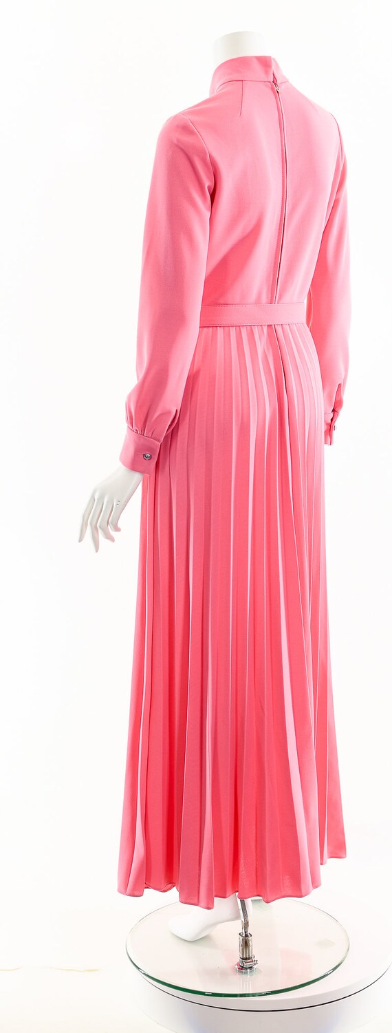 Pink Knife Pleat Dress,Pleated Long Shirtdress,Accord… Gem