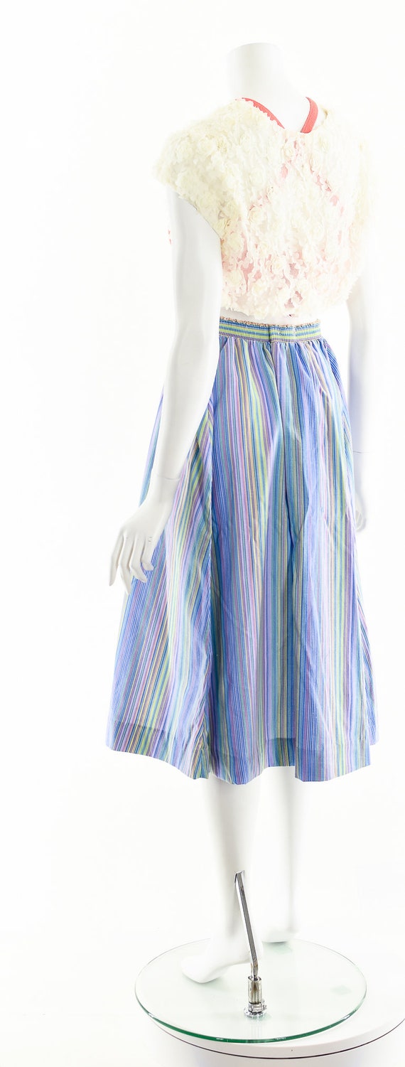 Pastel Striped Midi Skirt,Rainbow Pastel Skirt,Vi… - image 7