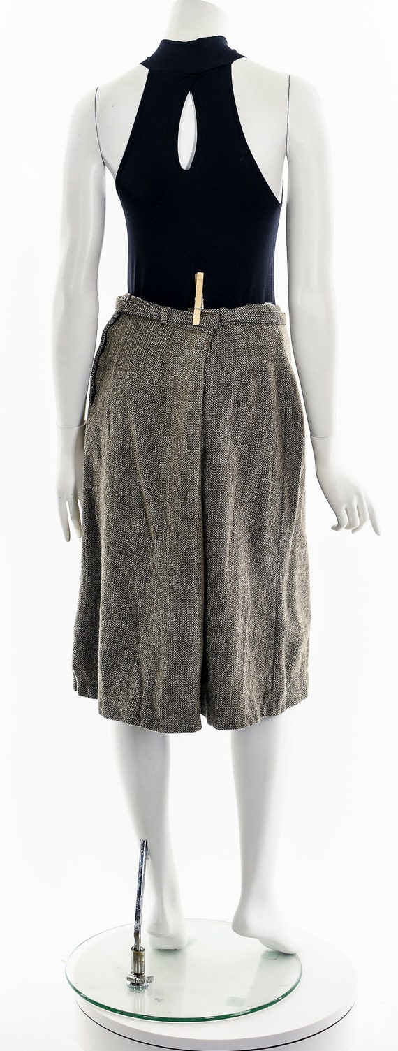 40's Brown + White Speckled Wool SKirt - image 7