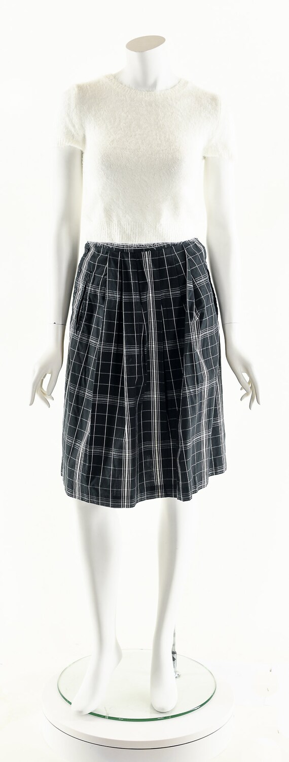 Plaid Schoolgirl Skirt,Vintage Pleated Skirt,High… - image 4