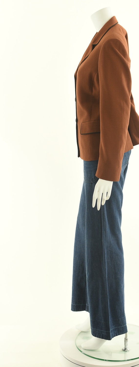 Copper Piped Blazer Suit Jacket - image 9