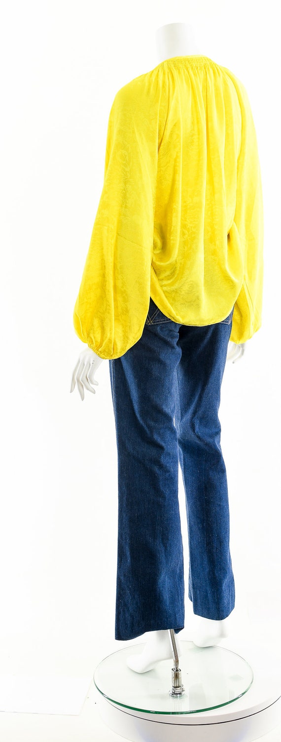Yellow Balloon Sleeve Blouse,Vintage Sunny Yellow… - image 8